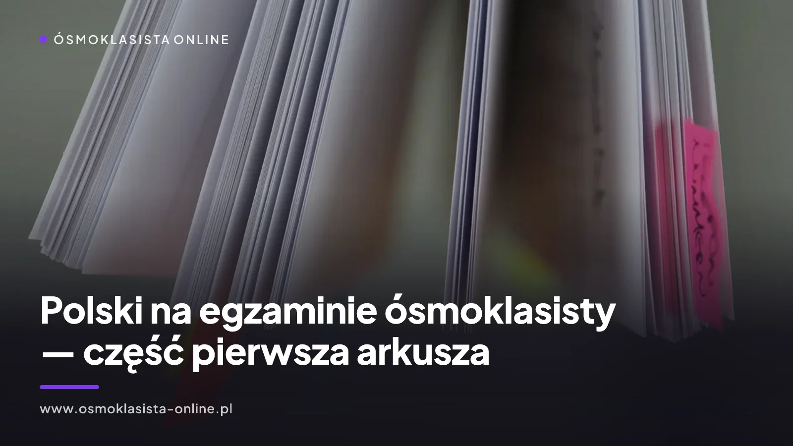 Polski na egzaminie ósmoklasisty — pierwsza część arkusza