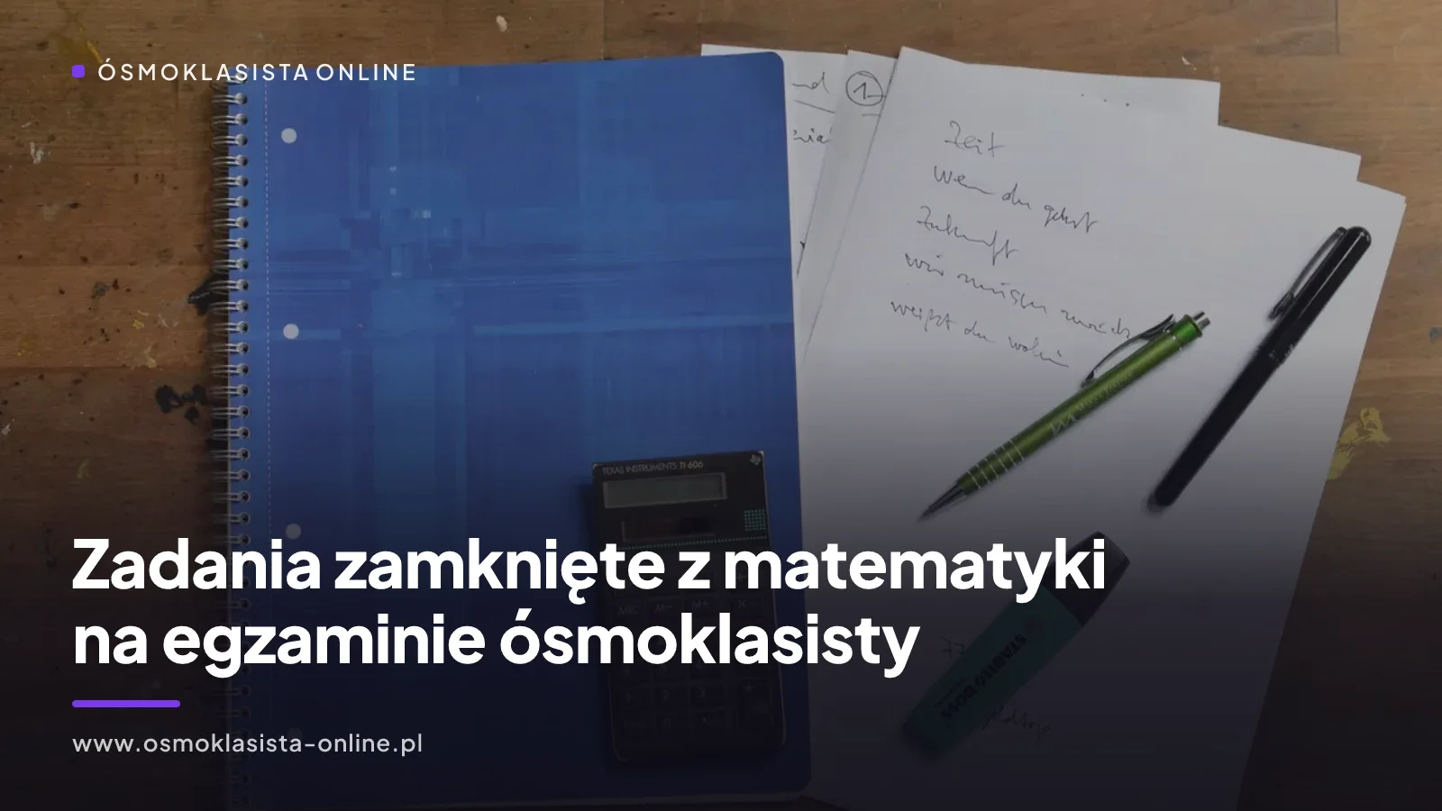 Zadania zamknięte z matematyki na egzaminie ósmoklasisty