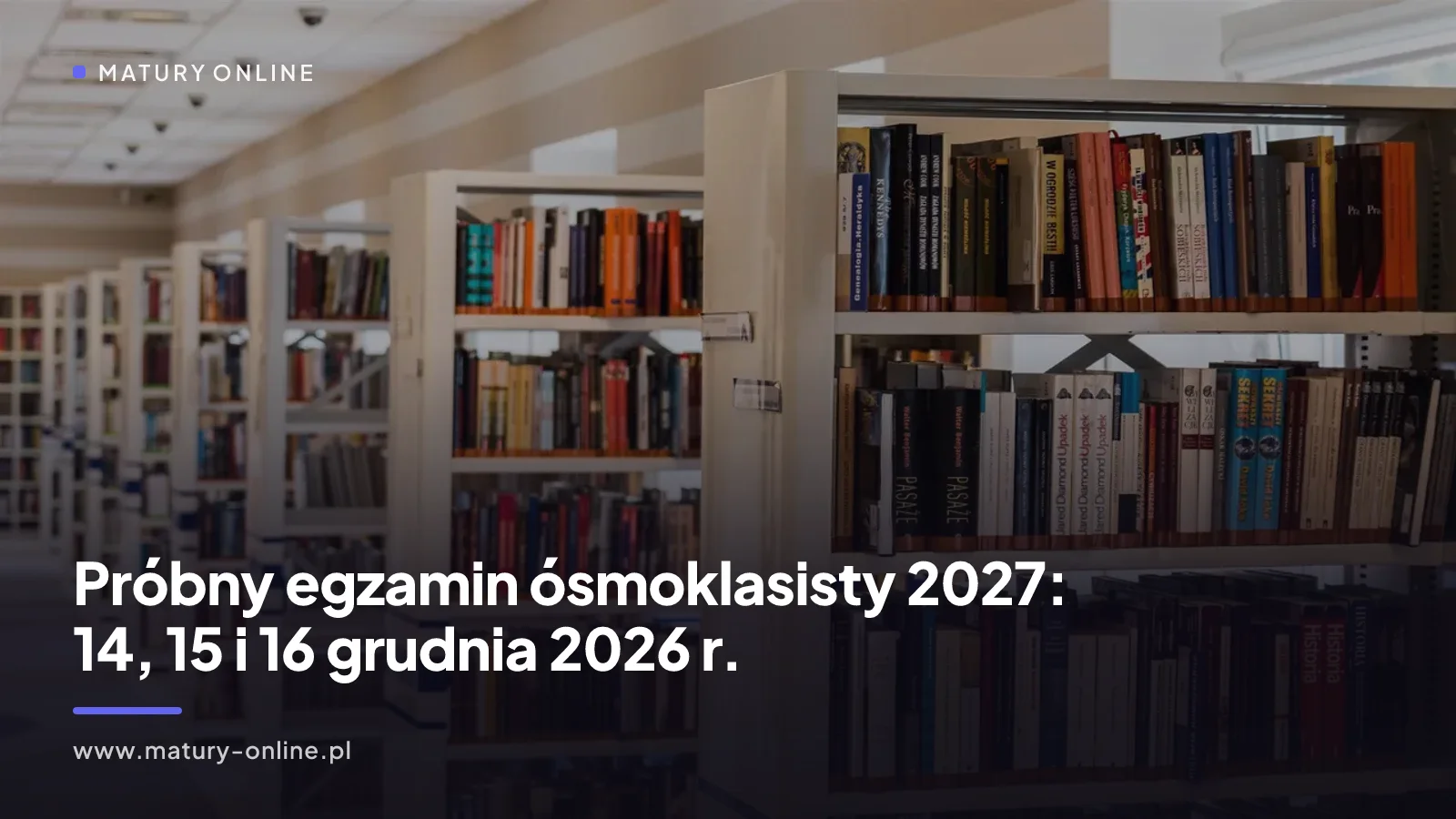 Próbny egzamin ósmoklasisty 2027: 14, 15 i 16 grudnia 2026 r.